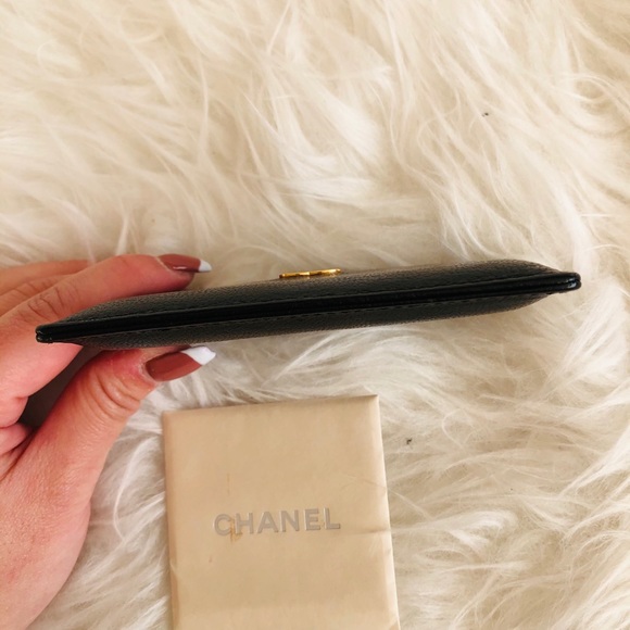 ‼️sold‼️Chanel Black Leather Card Holder Wallet - Picture 8 of 10